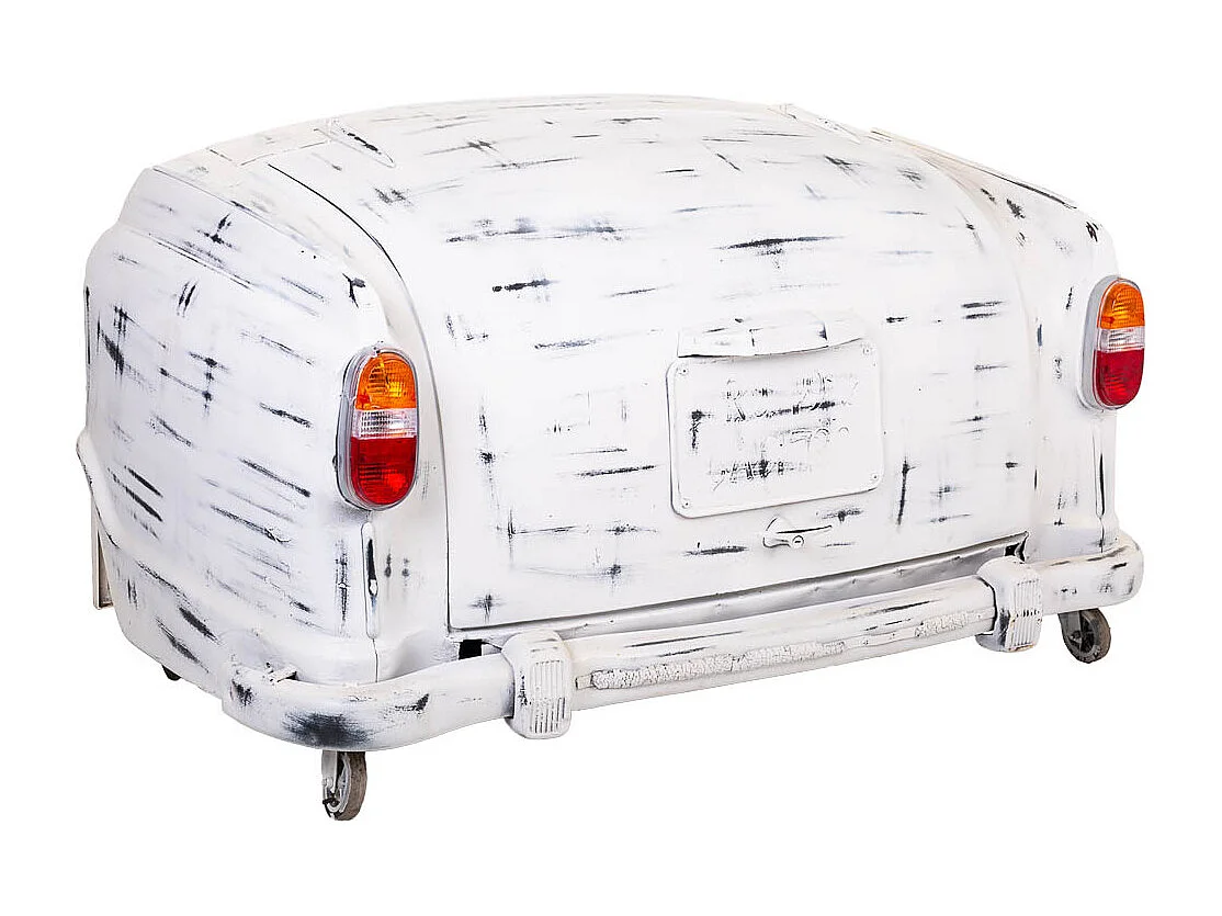 Bauliera portabottiglie in metallo bianco 155x82x85