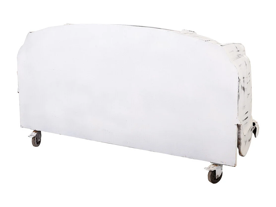 Bauliera portabottiglie in metallo bianco 155x82x85