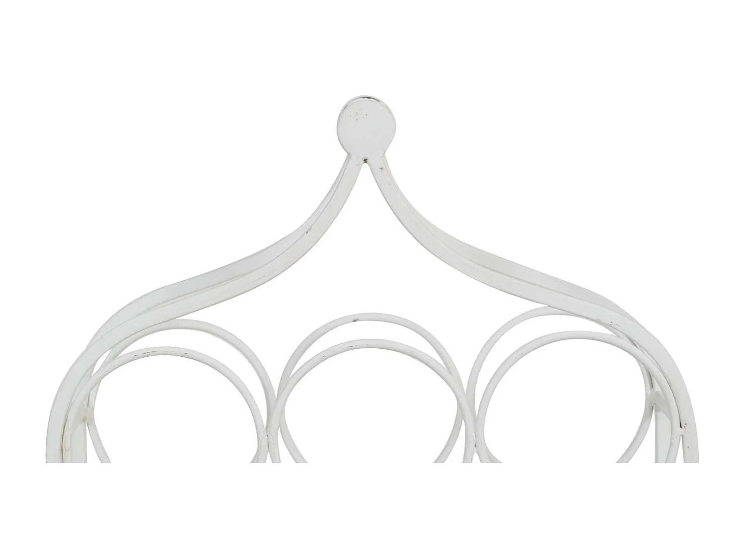 BISCOTTINI Porte-Bouteilles - Fer Forgé Finition Blanc Antique - Idéal pour la Décoration du Salon ou de la Cuisine - Casier à Vin - 35x37x14 cm