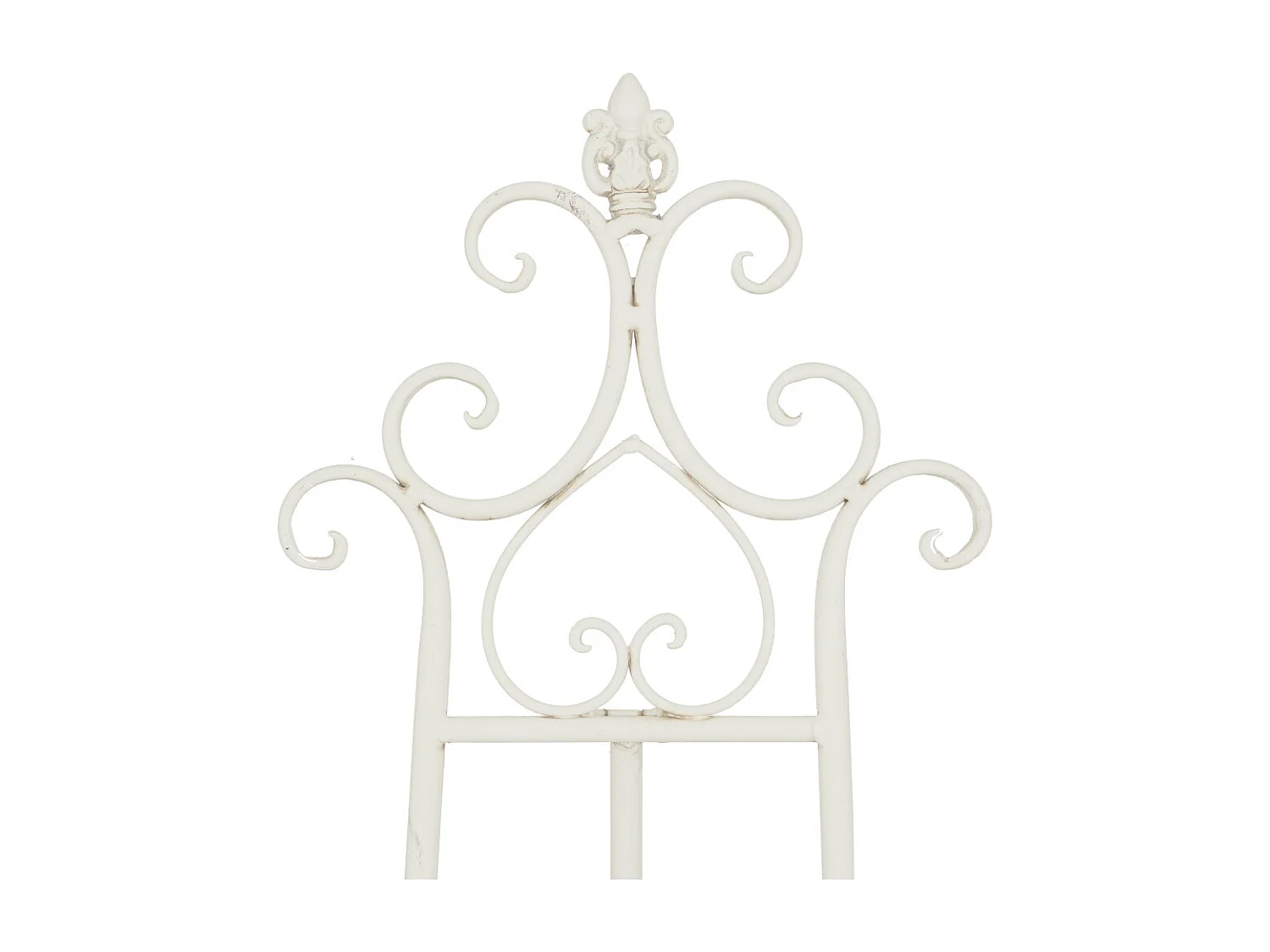 BISCOTTINI Support Cadre – Élégant Chevalet en Fer Forgé Blanc – Support pour Peinture – Chevalet Antique – Décoration pour Peinture – 53 x 96 x 150 cm