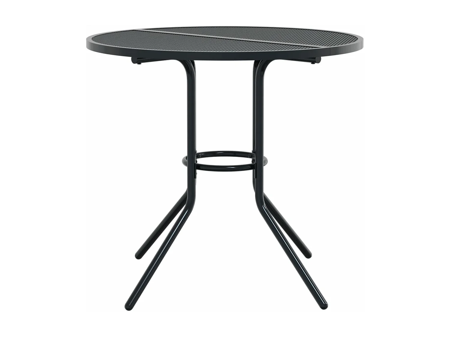 Ensemble de chaises de jardin empilables 5 pièces anthracite