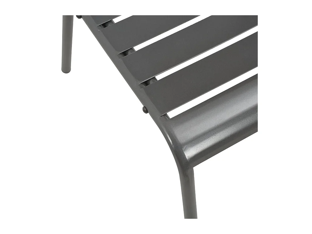 Sillas jardín apilables 5 piezas acero recubrimiento polvo gris