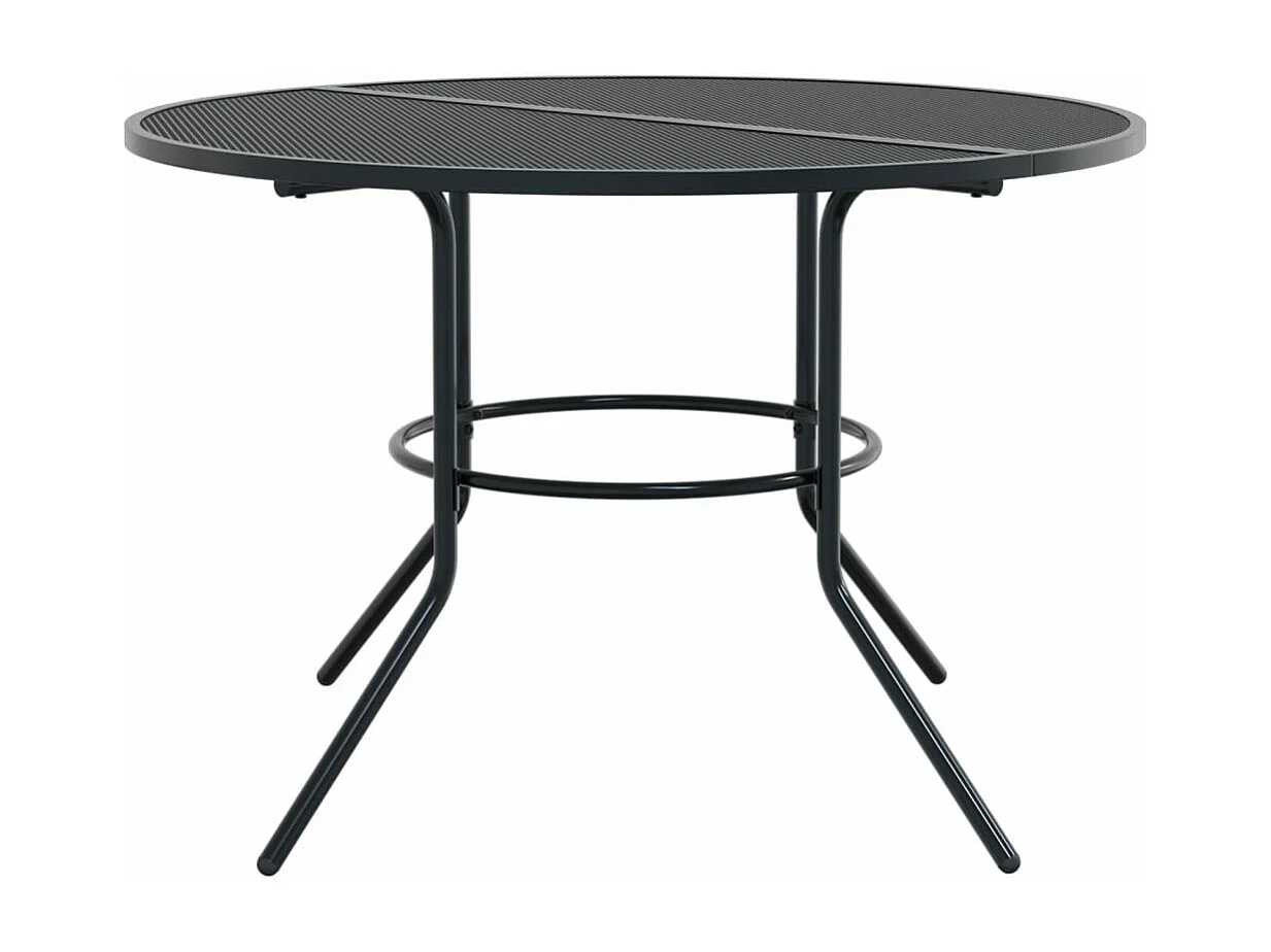 Ensemble de chaises de jardin empilables 7 pièces anthracite