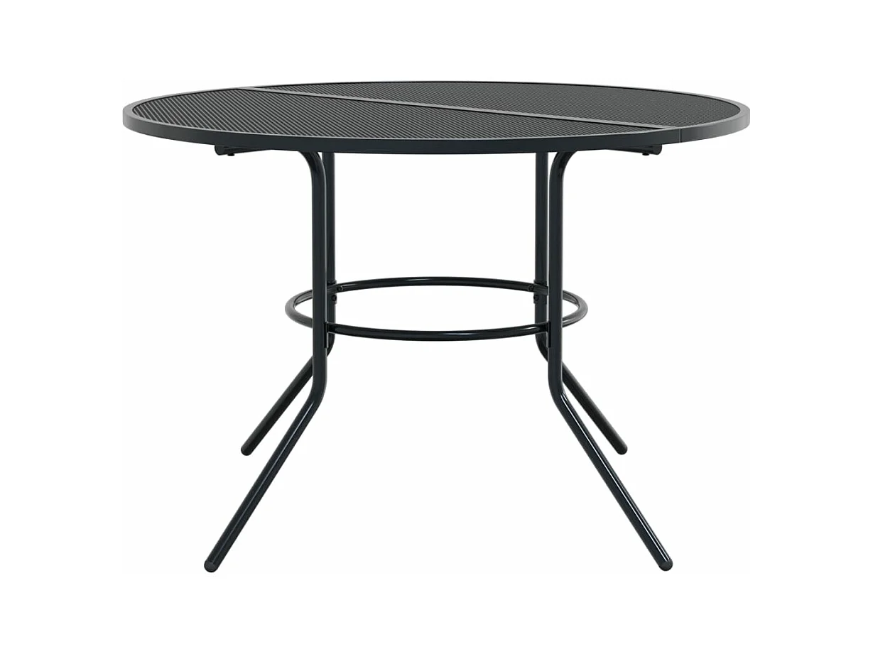 Set de sillas jardín reclinables 7 piezas acero antracita