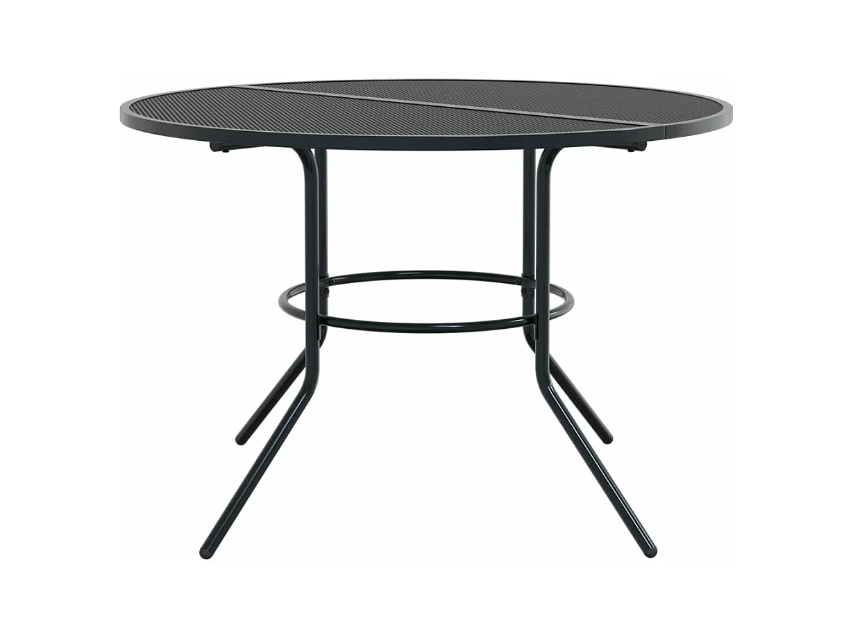 Ensemble de chaises de jardin empilables 5 pièces anthracite