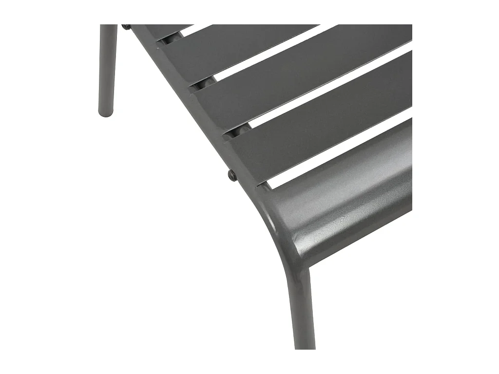 Sillas jardín apilables 5 piezas acero recubrimiento polvo gris