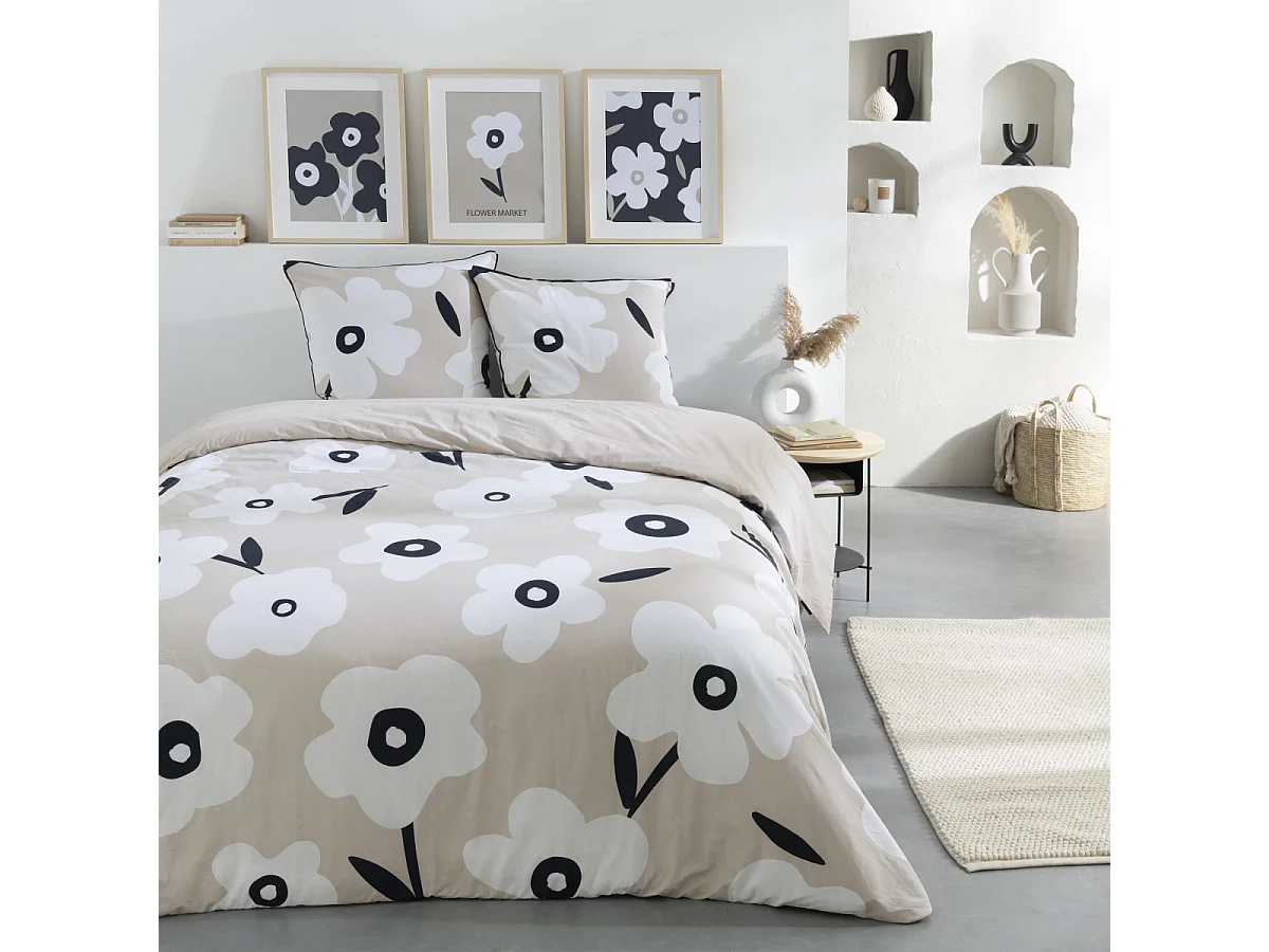 Affiche papier imprimé fleuri sans cadre