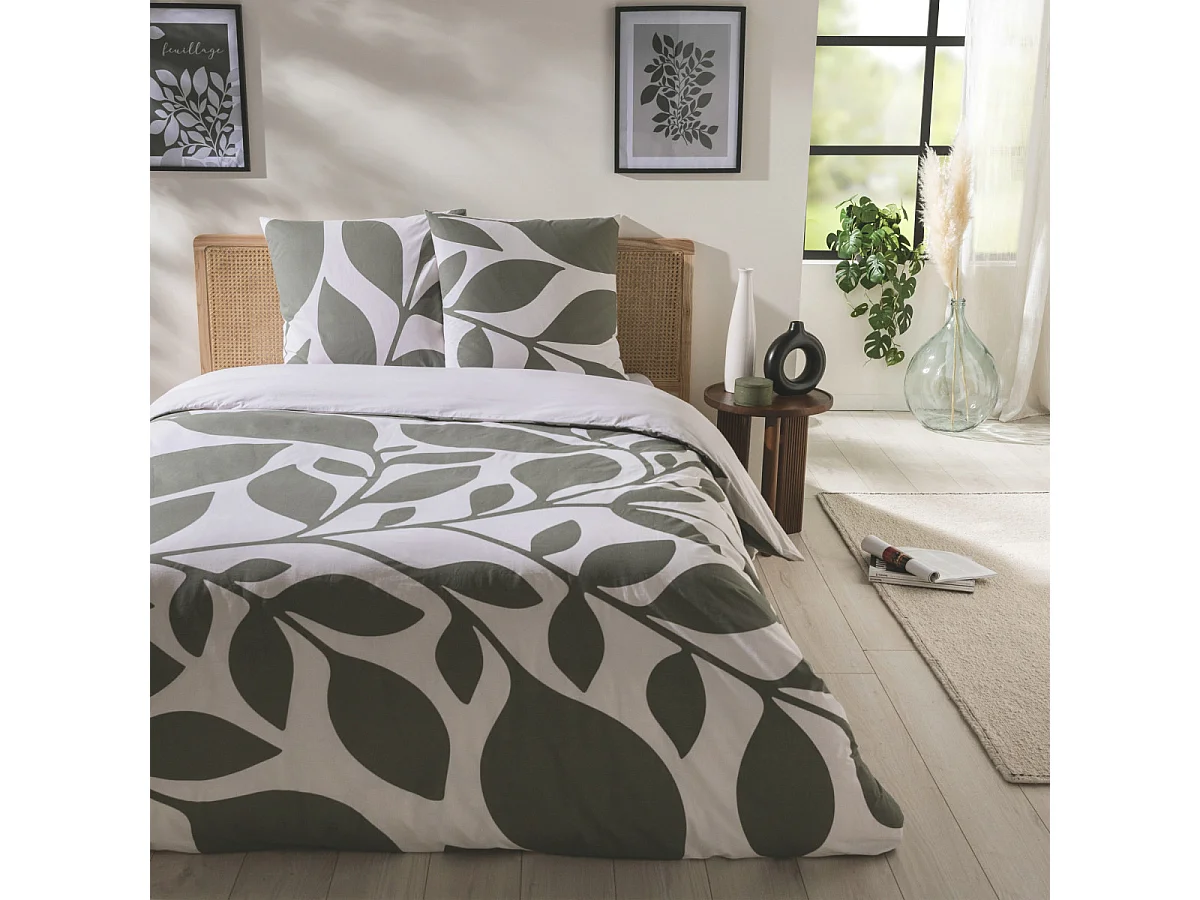 Affiche papier imprimé feuilles sans cadre