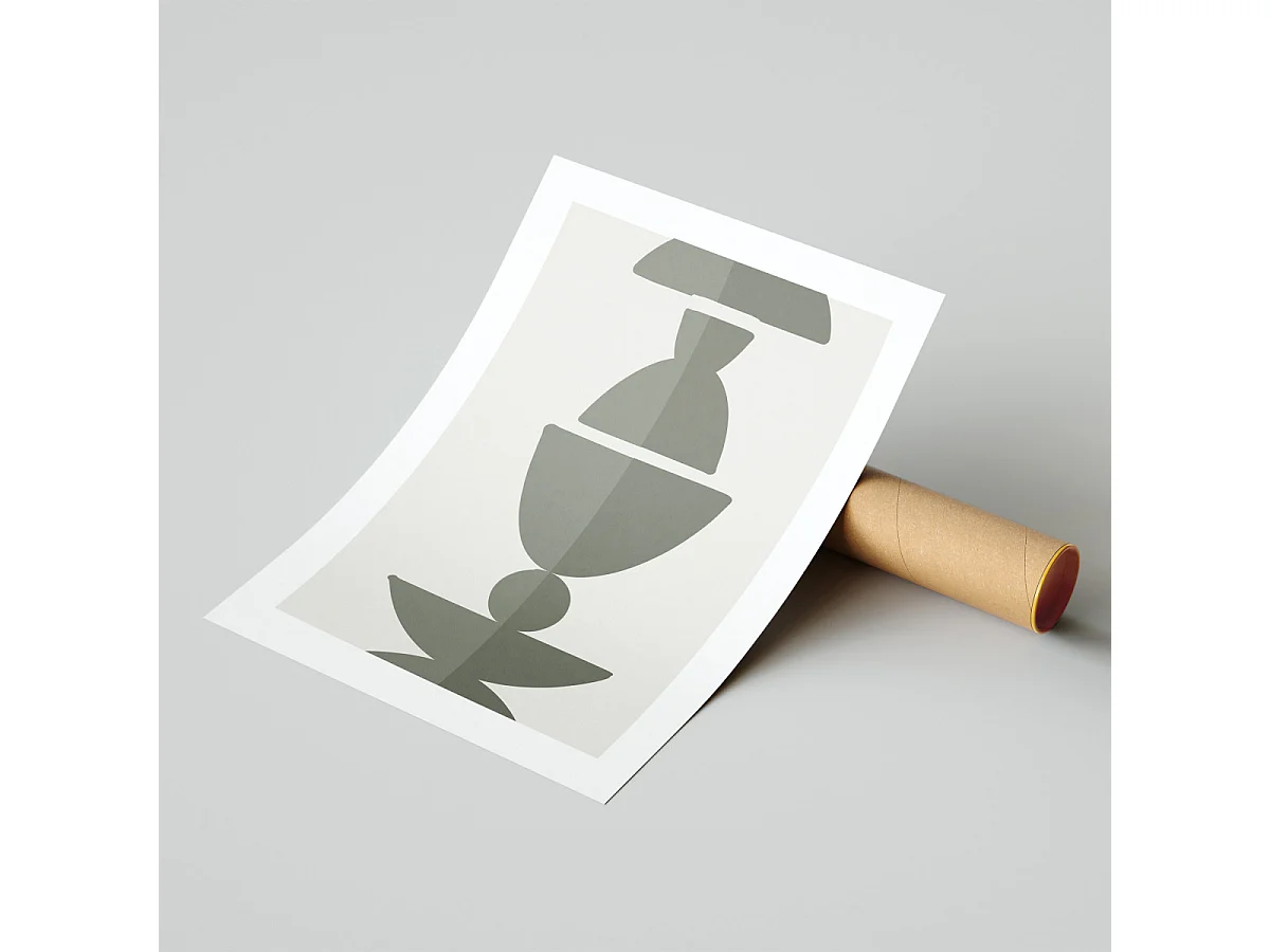 Affiche papier imprimé abstrait sans cadre