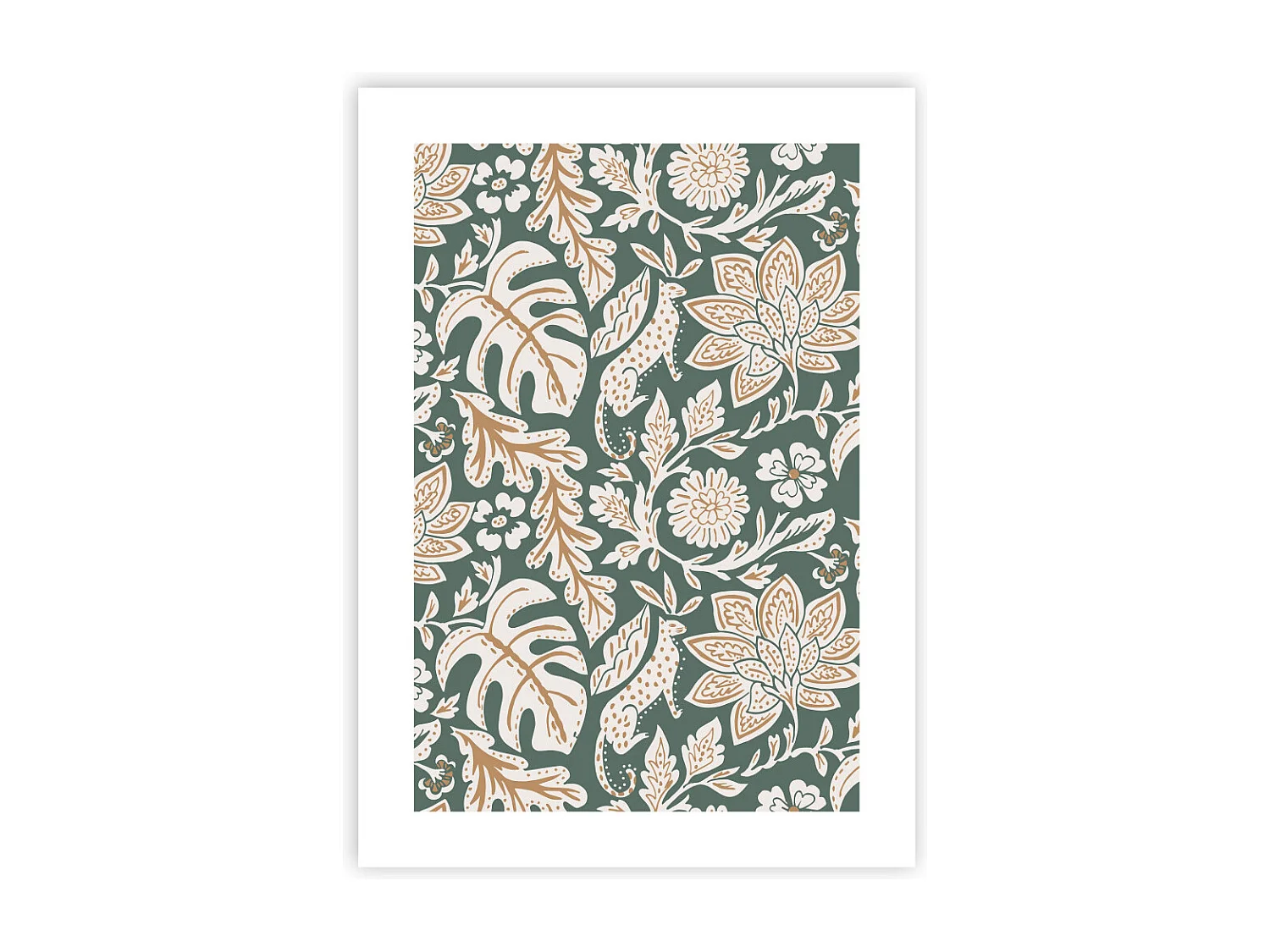 Affiche papier imprimé tropical sans cadre