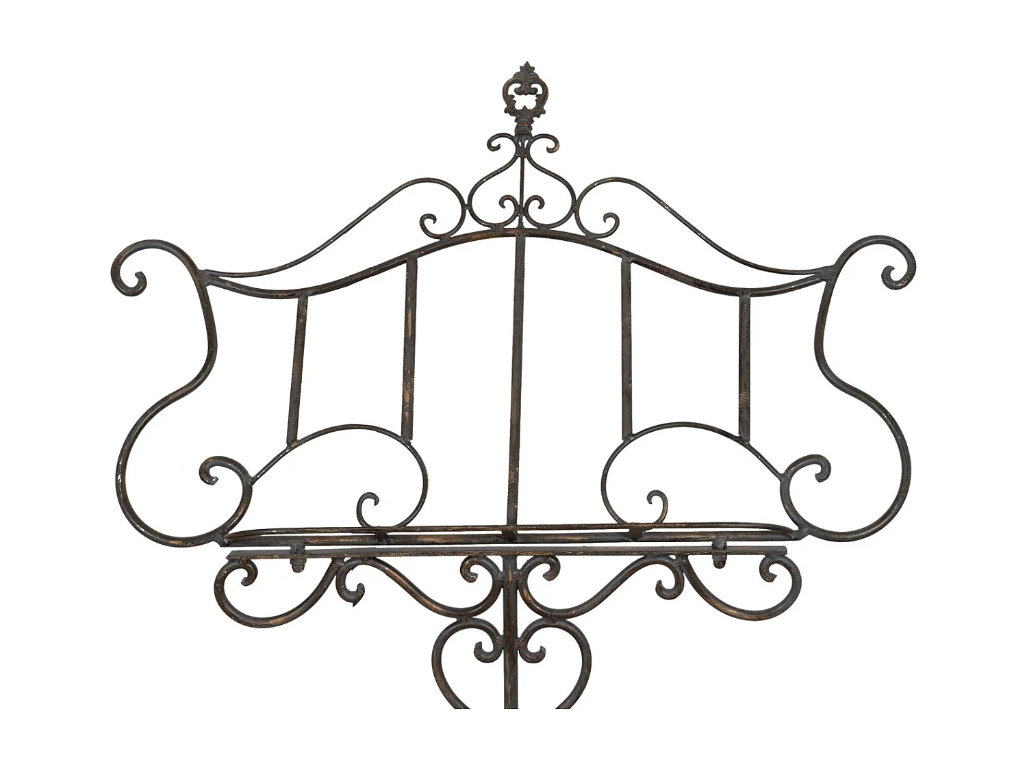 BISCOTTINI - Lutrin en fer - Finition antique en fer forgé massif - Parfait comme support - Porte-livre - Pied de sol - Structure en métal - Mobilier - 85x46x140 cm