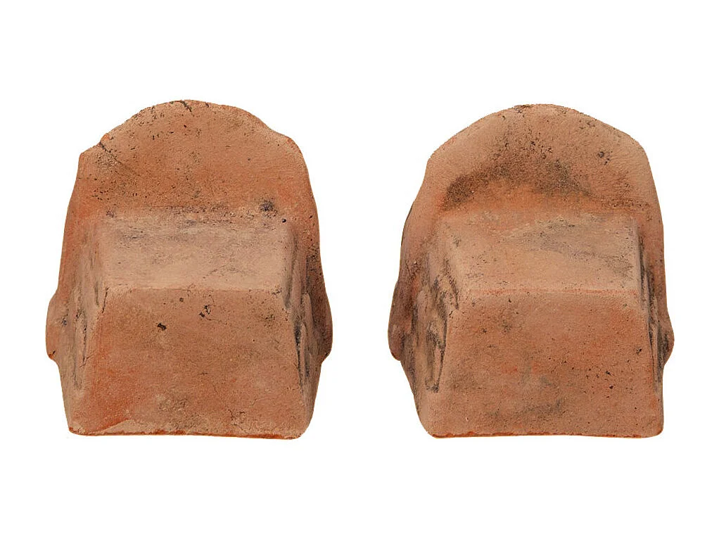 BISCOTTINI Pots de Fleurs Tête de Lion - Pieds en Terre Cuite pour Intérieur et Extérieur - Jardinières - Jardin - 30x8x10 cm - Lot de 8