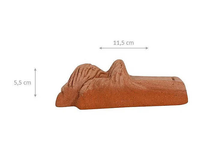 BISCOTTINI Soucoupes Patte de Lion - Terre cuite - Argile toscane - Fait main - Pots de fleurs - Jardinières -  jardin - 7 x 11.5 x 5.5 cm - Lot de 12