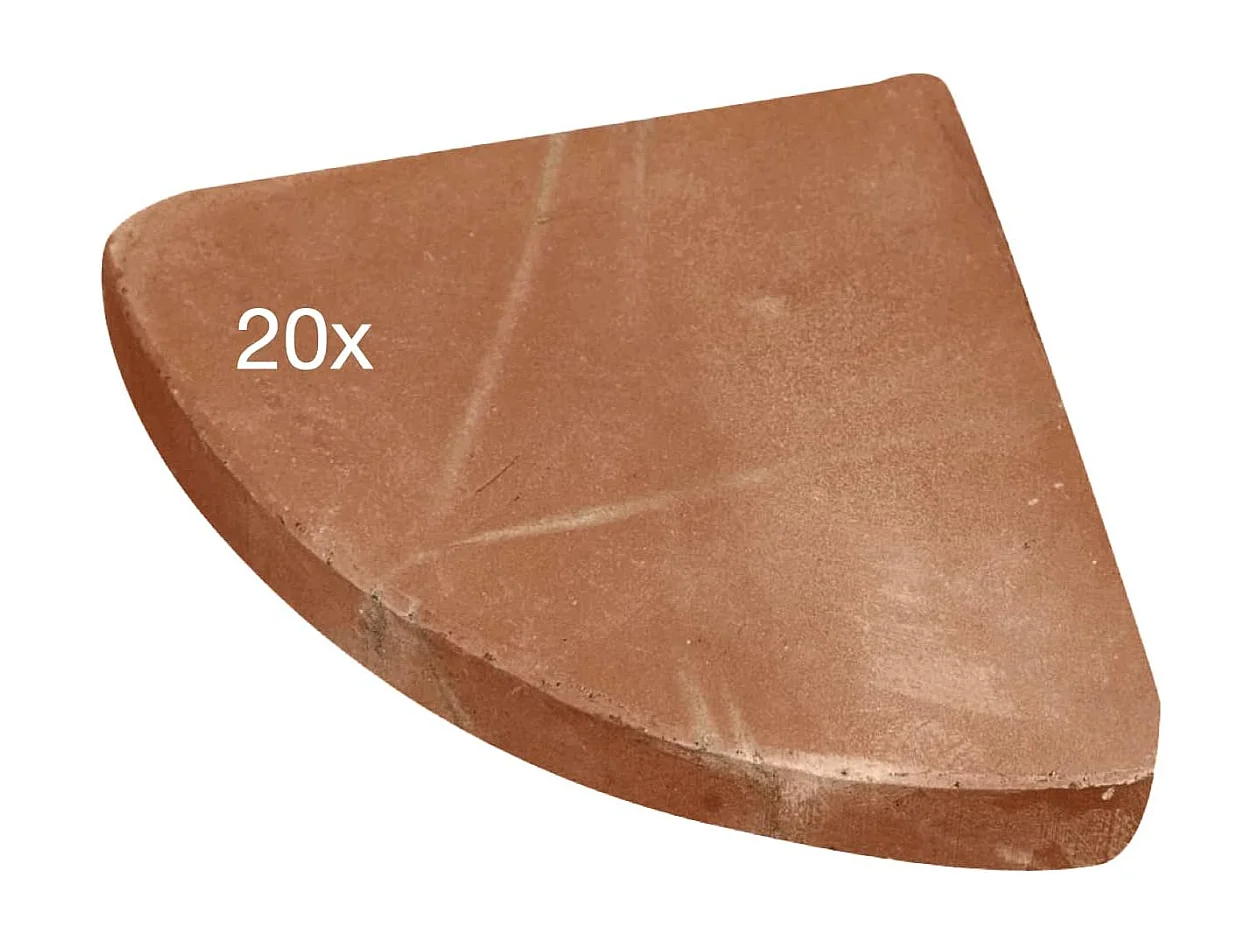 BISCOTTINI Pots de Fleurs - Pieds en Terre Cuite pour Pots de Fleurs d'Intérieur et d'Extérieur - Jardinières - Jardin - 10x10x2,5 cm - Lot de 20