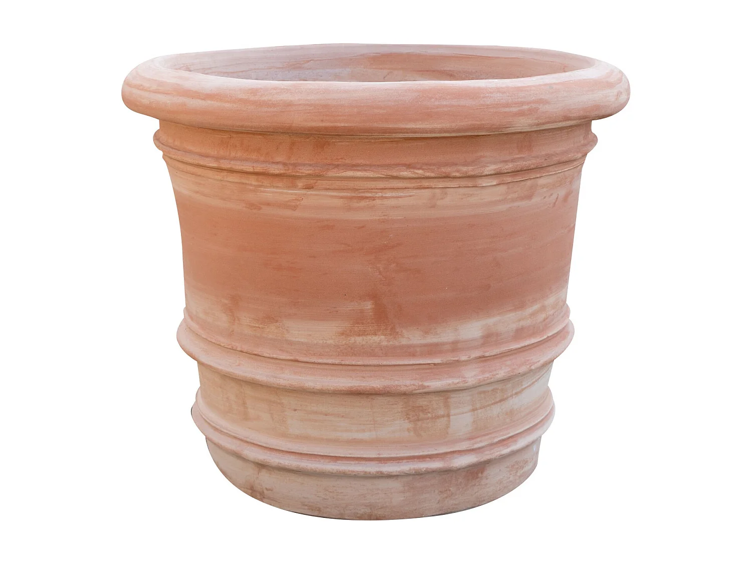 BISCOTTINI Vase - Finition Terre Cuite - Pot de Fleurs - Jardinière - Vase de Jardin - Extérieur - Terrasse - Balcon - 50x50x44 cm