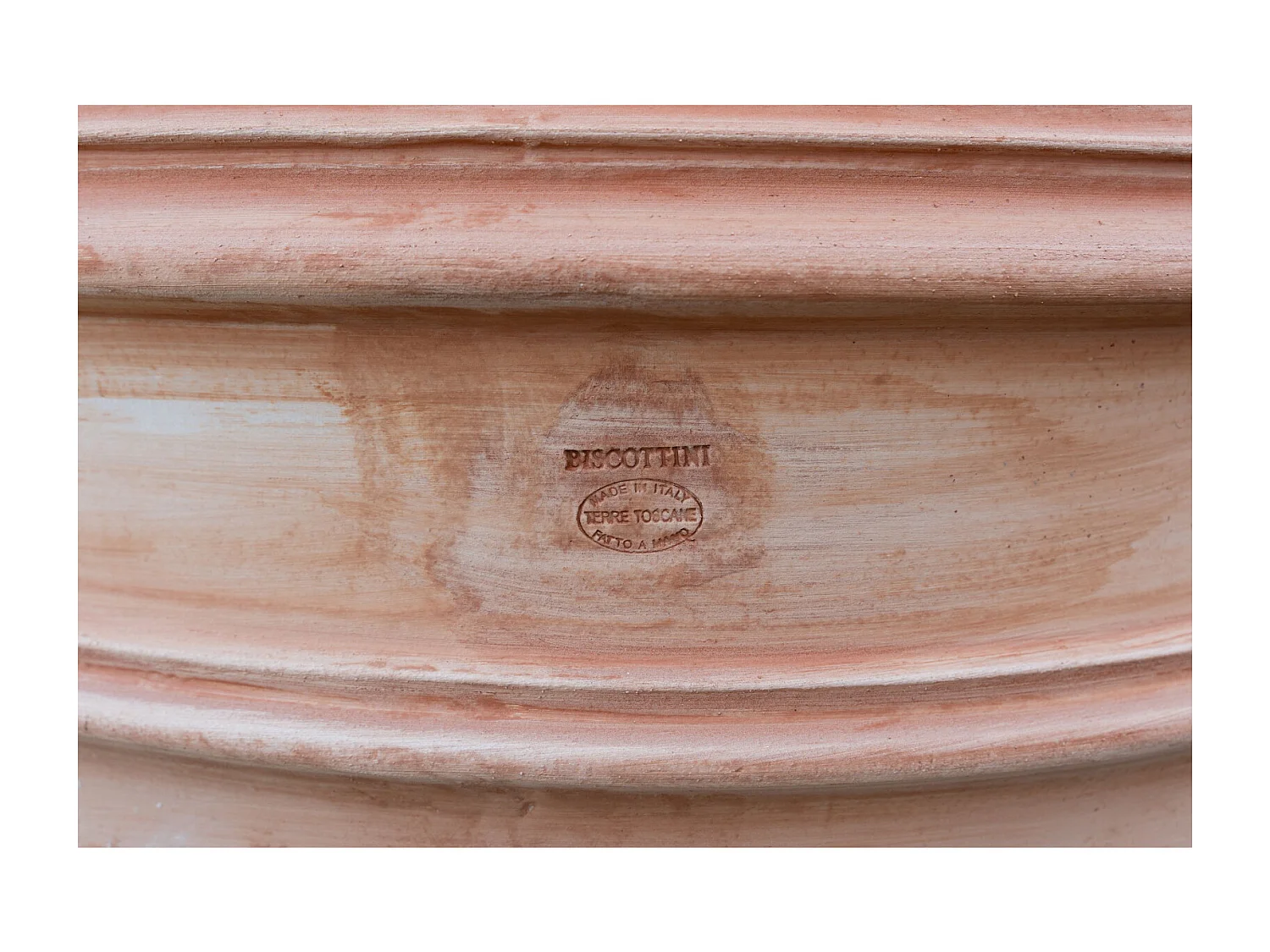 BISCOTTINI Vase - Finition Terre Cuite - Pot de Fleurs - Jardinière - Vase de Jardin - Extérieur - Terrasse - Balcon - 50x50x44 cm