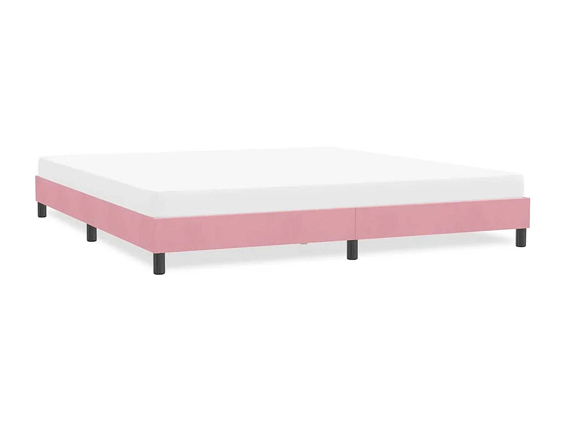 Bedframe zonder matras 180x220 cm fluweel roze