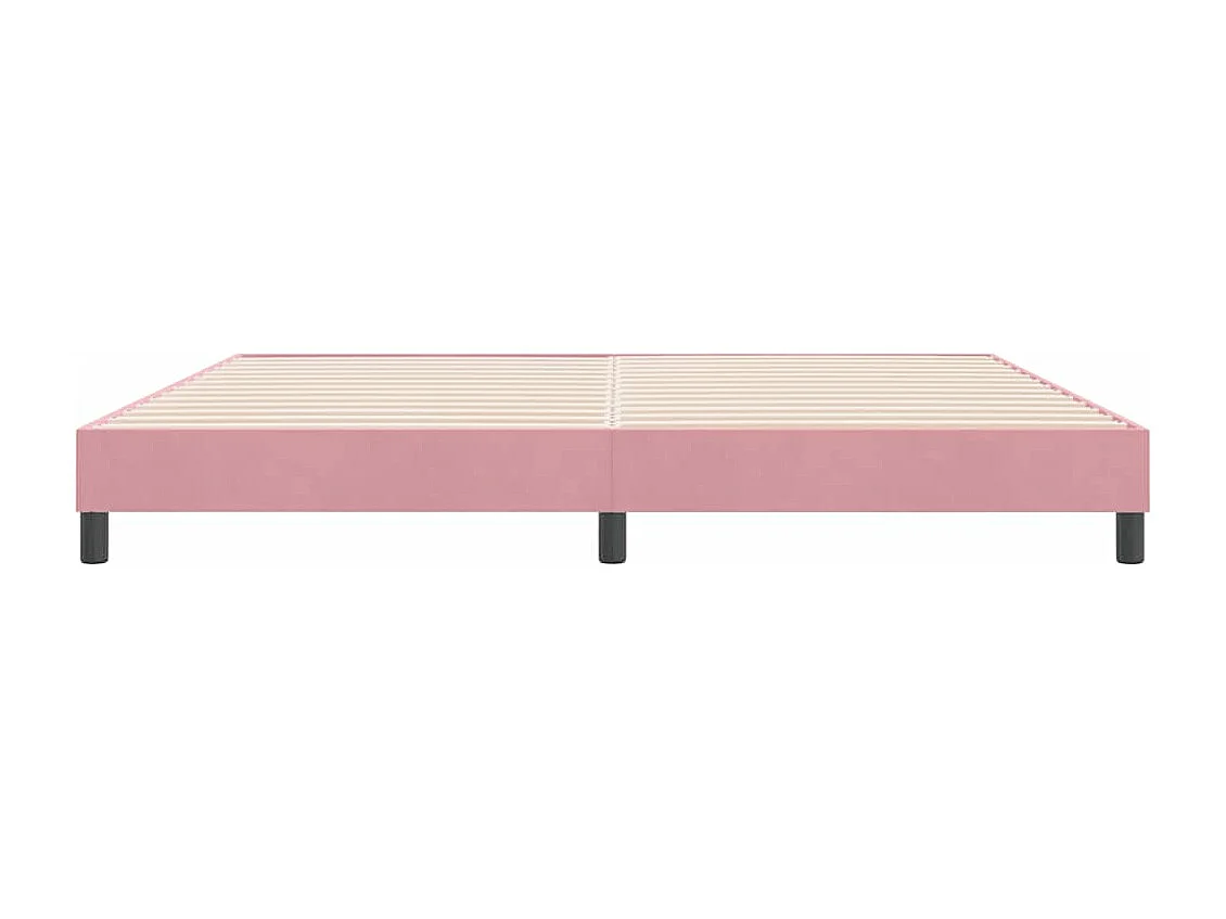 Cadre de lit sans matelas rose 180x220 cm velours