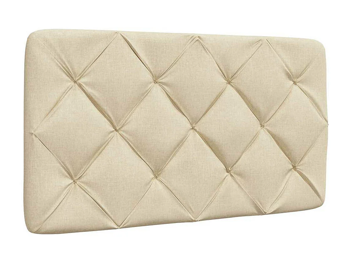 Cadre de lit sans matelas crème 80x200 cm tissu