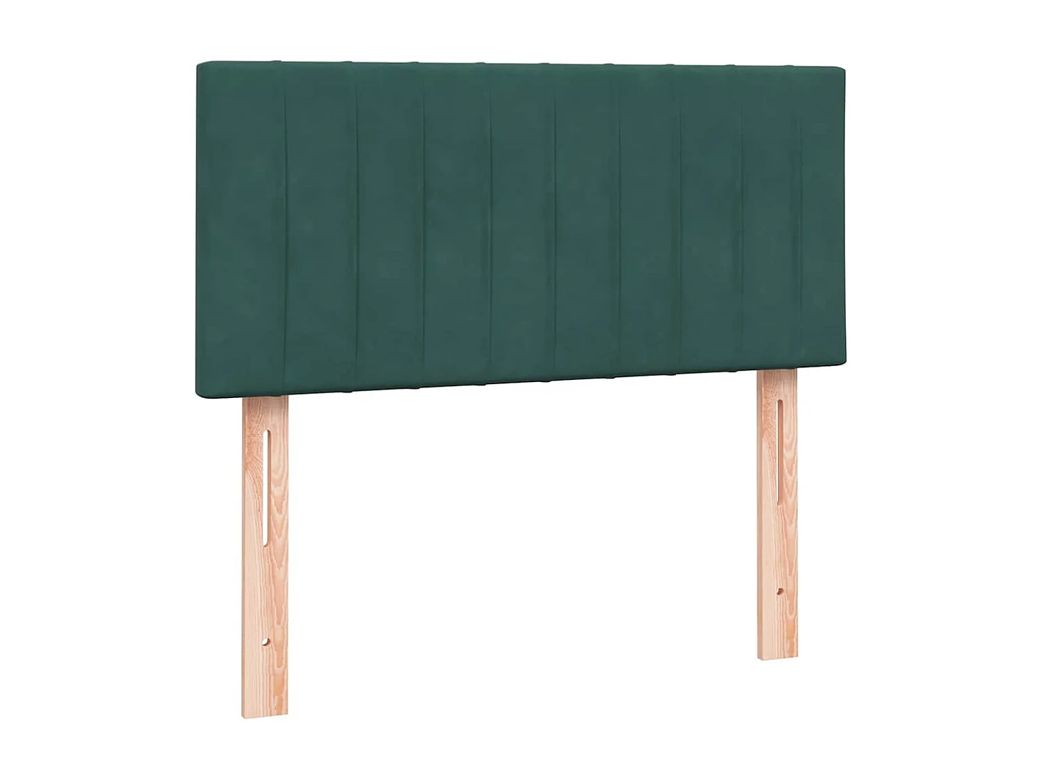 Cama box spring con colchón terciopelo verde oscuro 100x210 cm