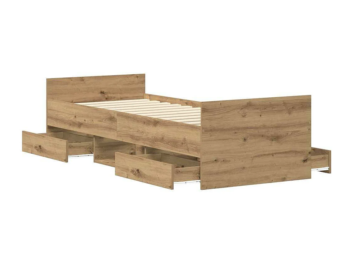 Estrutura de cama sem colchão 90x190cm derivados de madeira