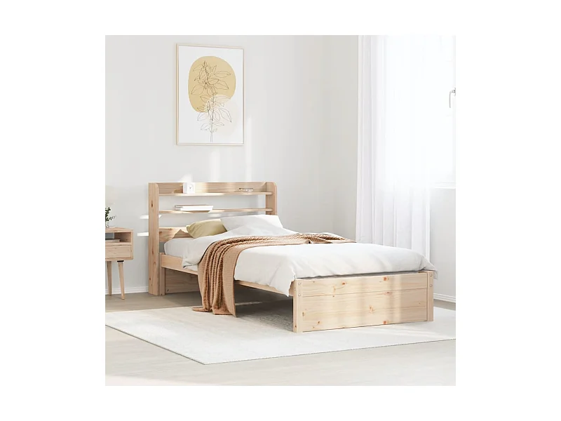 Cadre de lit avec tête de lit sans matelas 90x200 cm