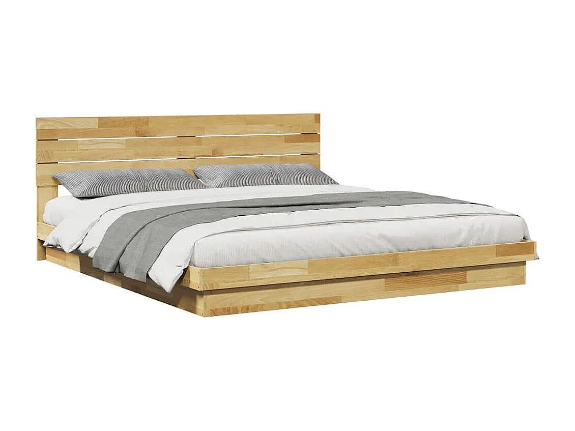 Cadre de lit avec tête de lit sans matelas 180 x 200 cm