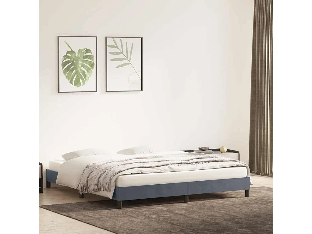Bedframe zonder matras 180x220 cm fluweel donkergrijs