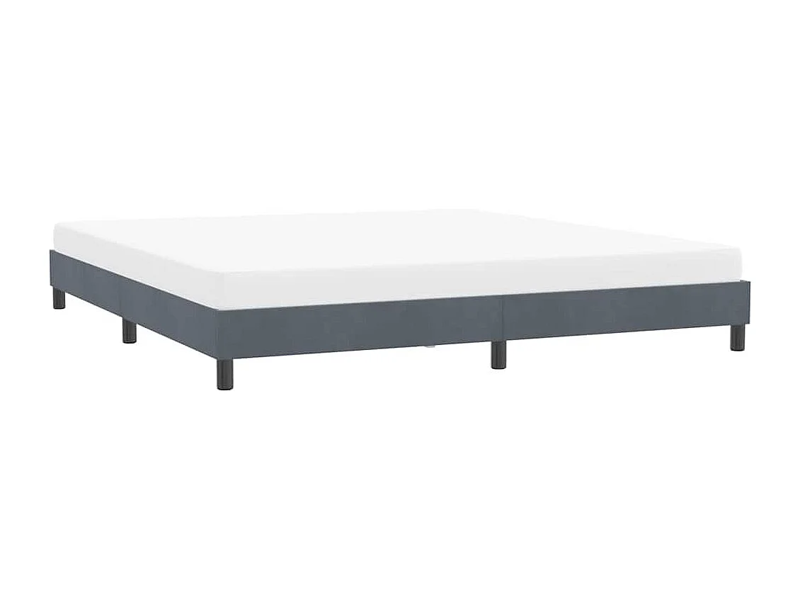 Bedframe zonder matras 180x220 cm fluweel donkergrijs