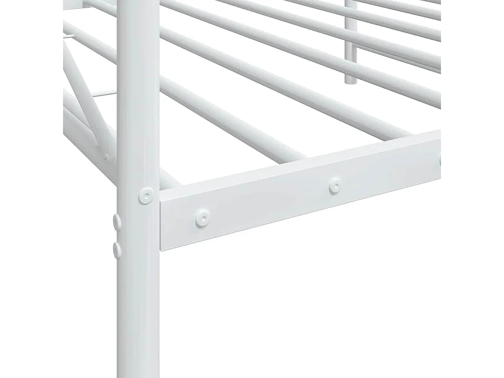 Lit de jour sans matelas blanc 100x190 cm acier