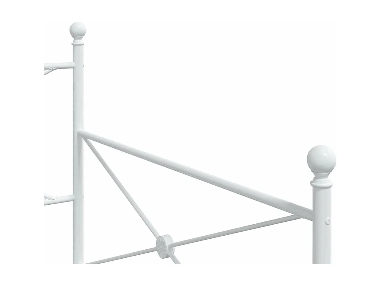 Lit de jour sans matelas blanc 100x190 cm acier