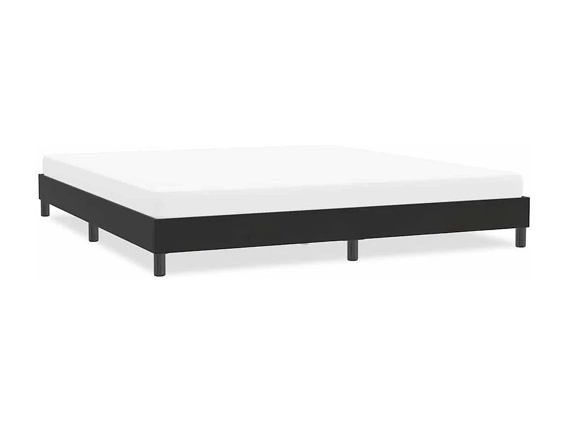 Estrutura de cama sem colchão 200x220 cm veludo preto