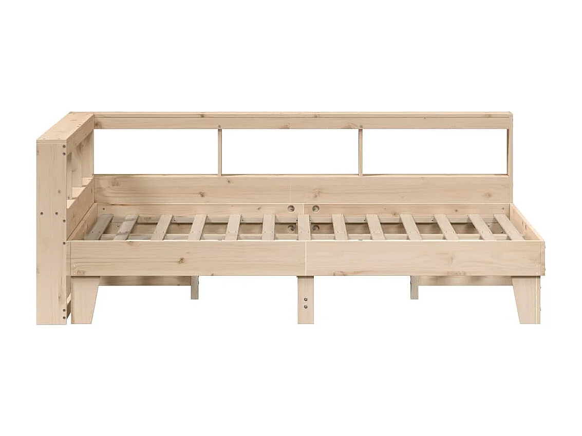 Cama com estante sem colchão 135x190 cm pinho maciço