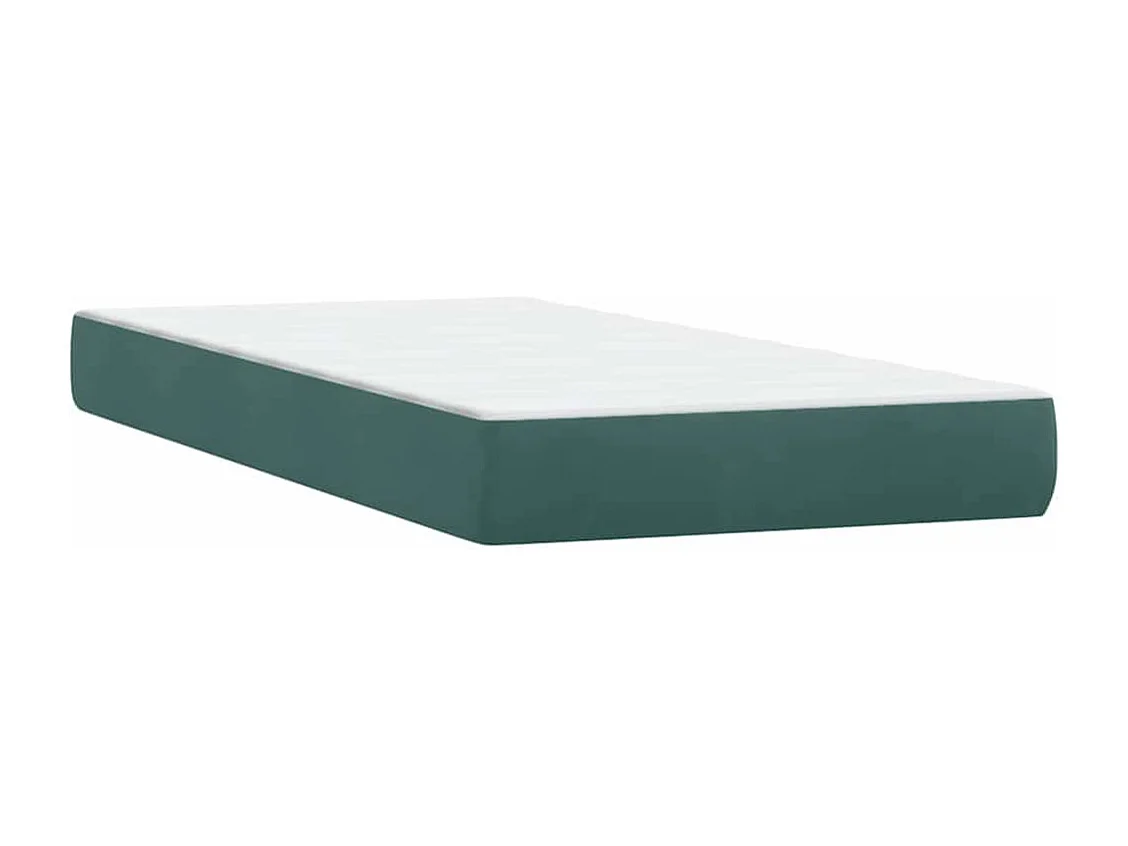 Boxspring met matras fluweel donkergroen 80x220 cm