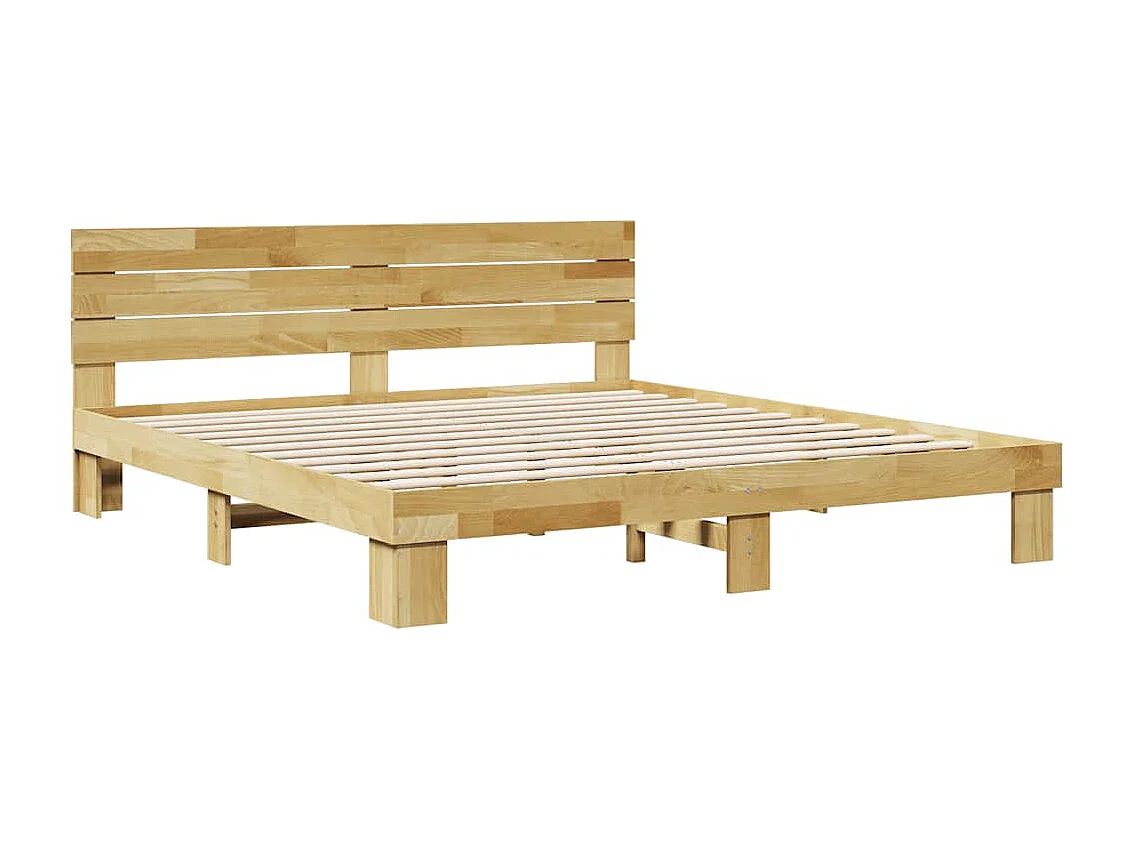 Cadre de lit avec tête de lit sans matelas 180 x 200 cm