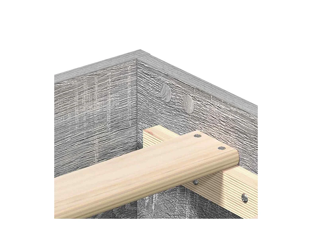 Cadre de lit sans matelas sonoma gris 200x200 cm