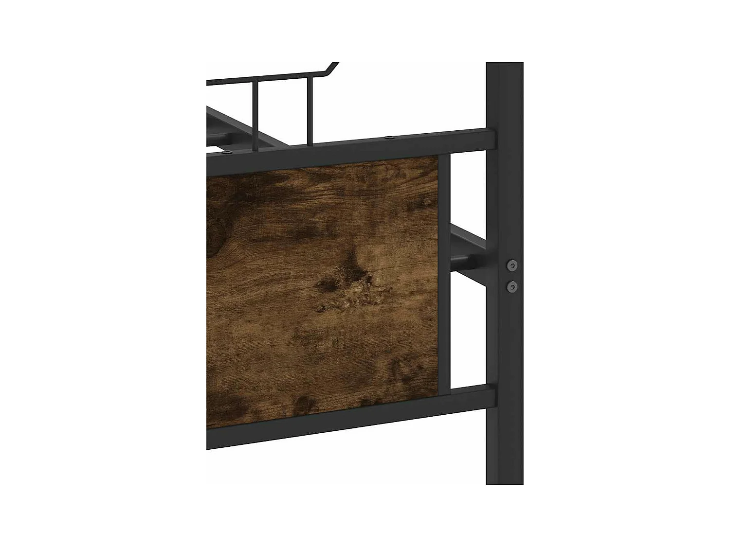 Cadre de lit en métal sans matelas chêne fumé 160x200 cm