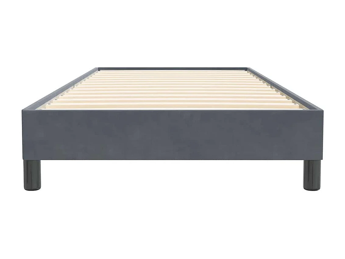 Sommier à lattes de lit sans matelas gris foncé 100x220cm