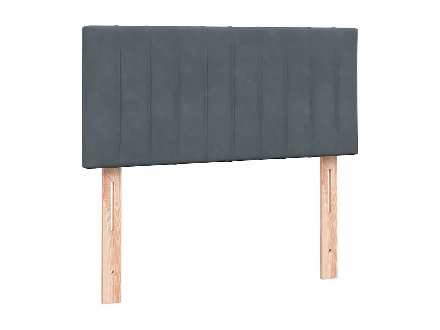 Sommier à lattes de lit et matelas gris foncé 80x210 cm velours