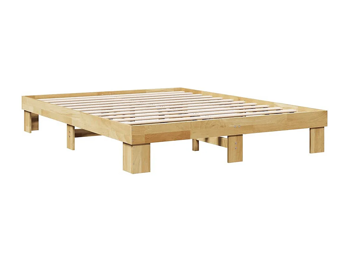 Bedframe zonder matras 140x200 cm massief hout eiken