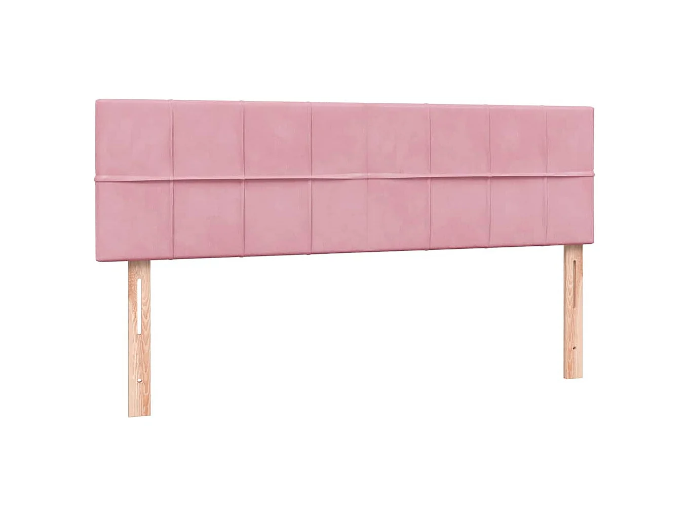 Sommier à lattes de lit avec matelas rose 160x220 cm velours