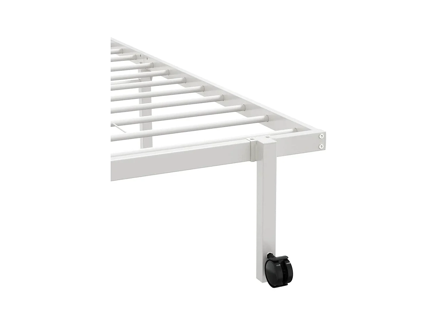 Estrutura de cama sem colchão Dobrável 75x190 cm aço branco