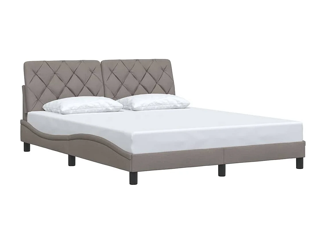 Bedframe zonder matras stof taupe 160x200 cm