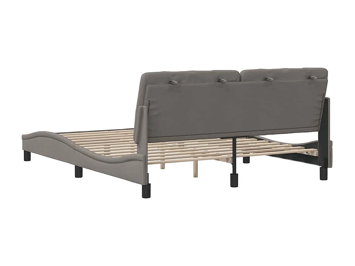 Cadre de lit sans matelas taupe 160x200 cm tissu