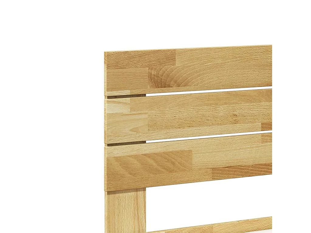 Bedframe hoofdeinde zonder matras 140x200 cm massief hout eiken