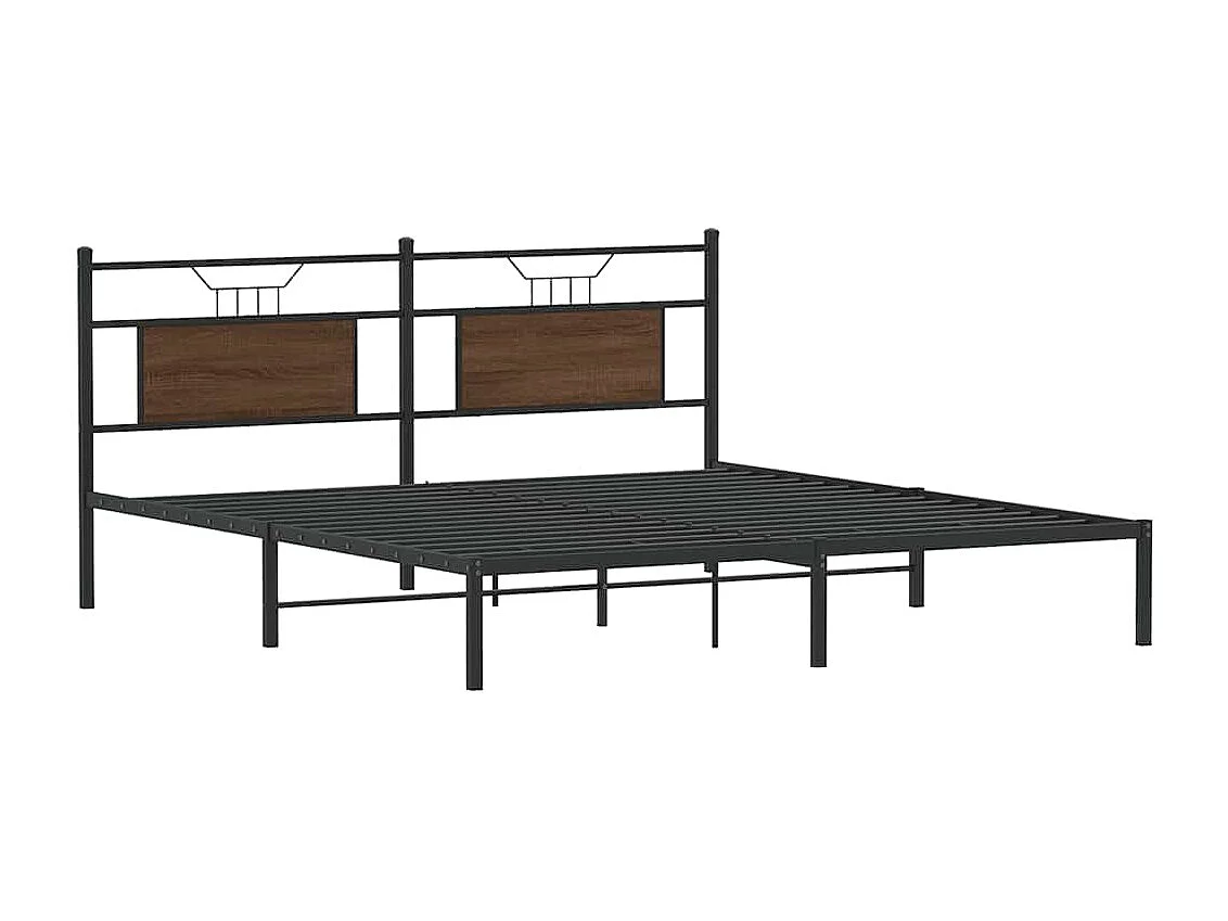 Cadre de lit sans matelas chêne marron 183x203 cm