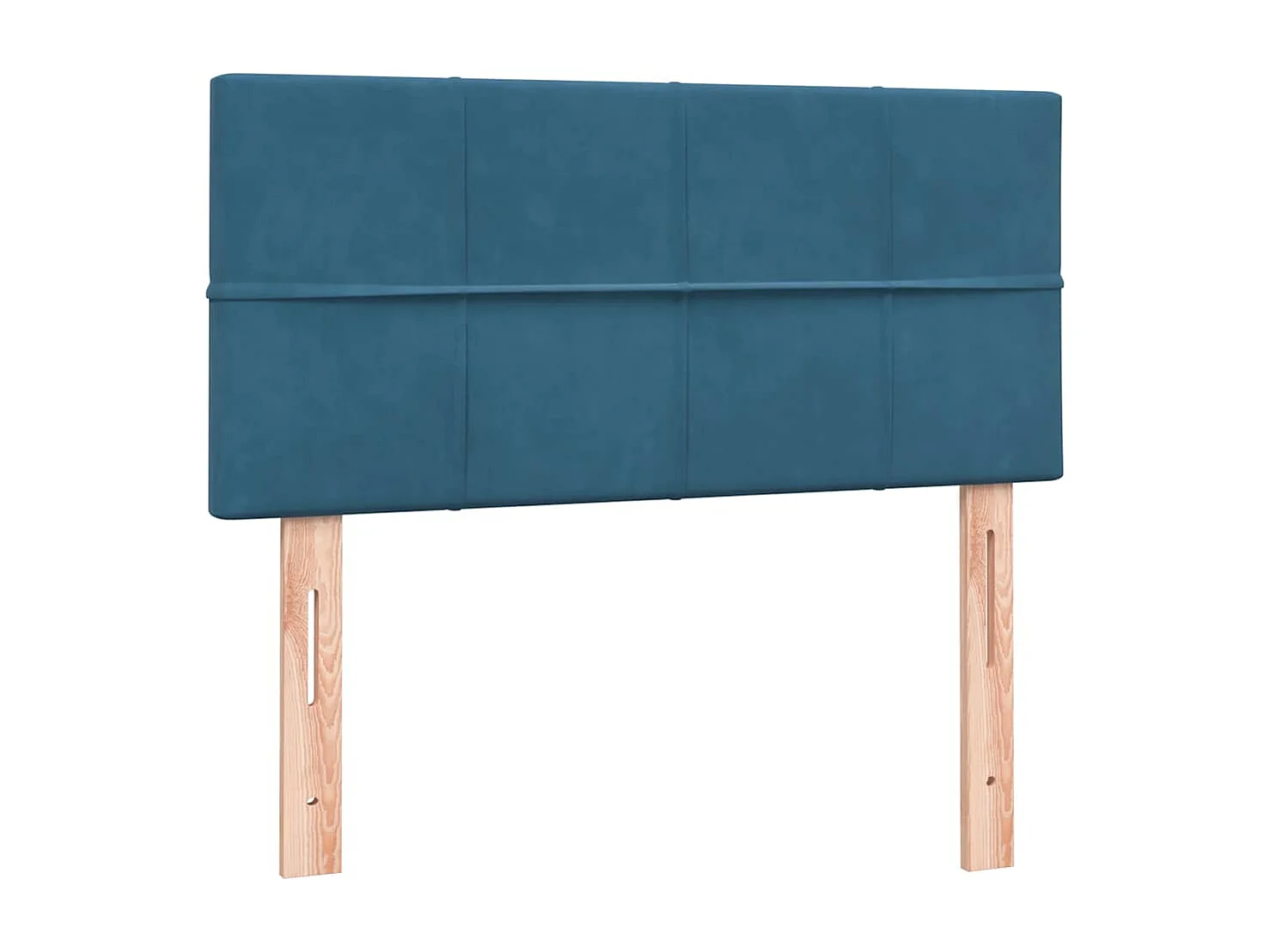 Boxspring met matras fluweel donkerblauw 80x220 cm