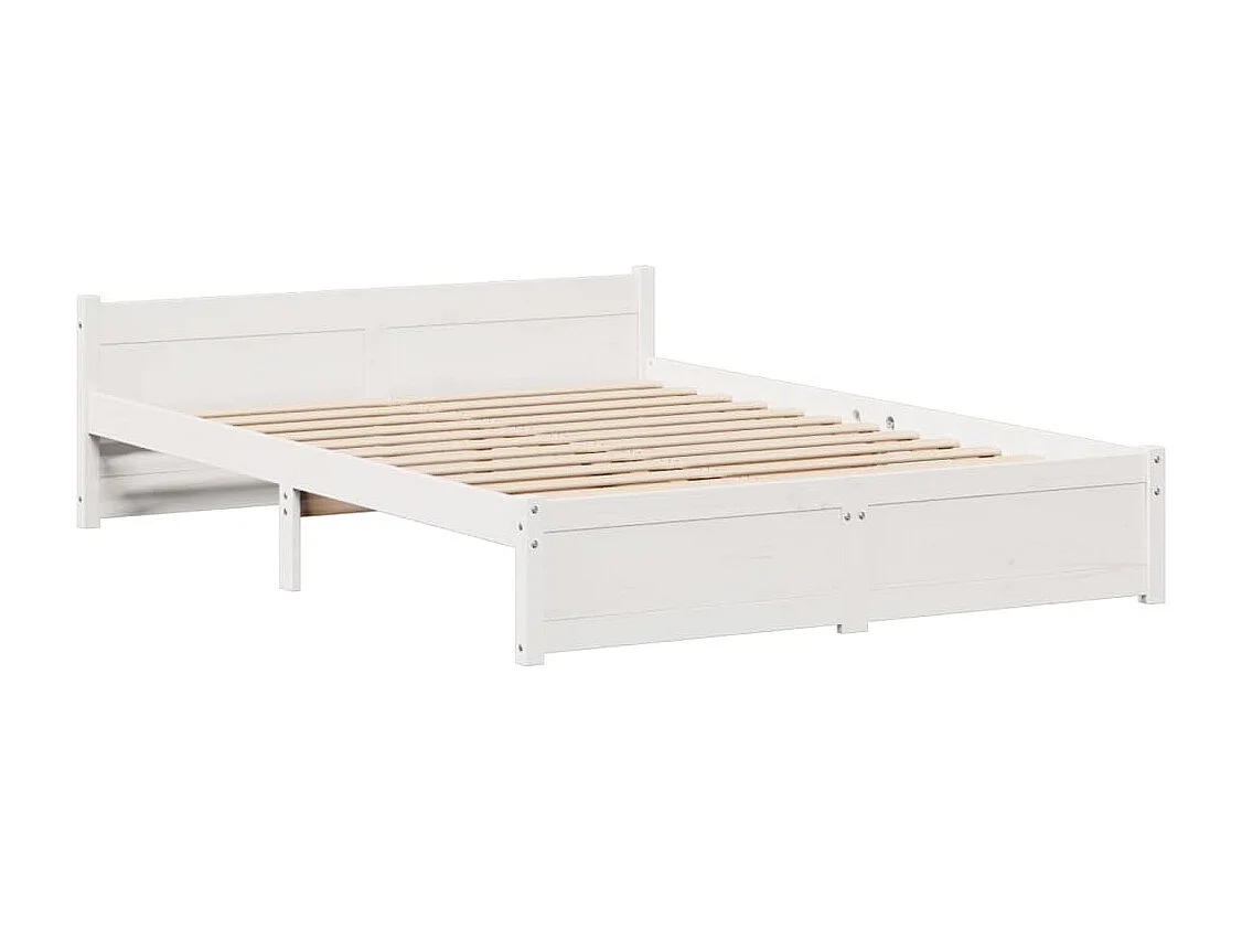 Estrutura de cama com cabeceira sem colchão 160x200 cm branco