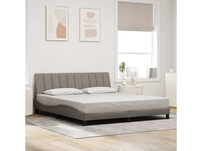Bedframe zonder matras "Hanko" stof taupe 180x200 cm