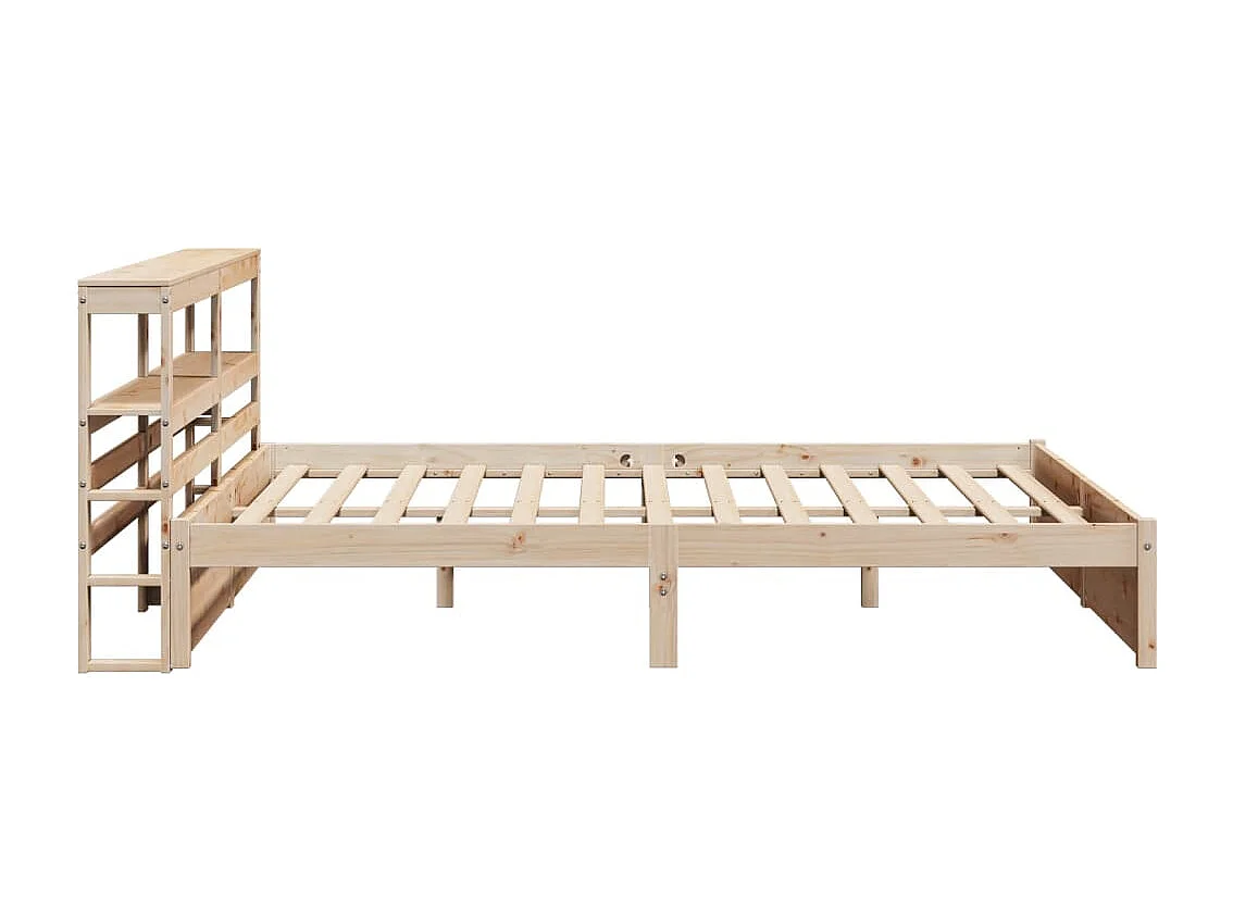 Estrutura de cama com cabeceira 180x200 cm pinho maciço